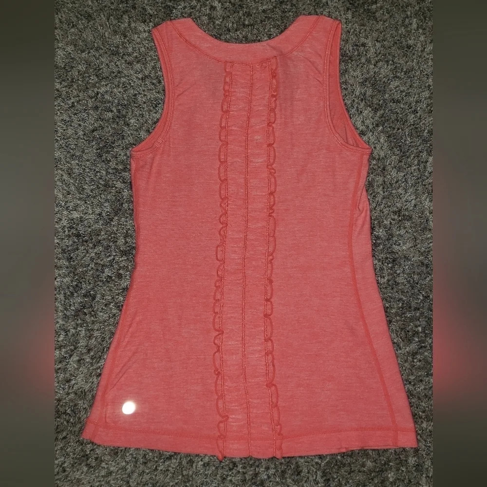 Lululemon| Dash 2.0 Coral Ruffle Back Tank Top